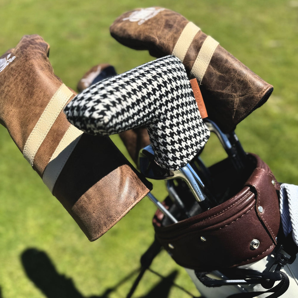 Houndstooth Golf Putter Cover (Blade) - MODEST VINTAGE PLAYER LTD