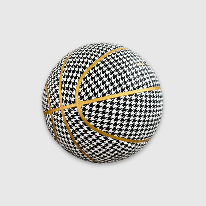 Houndstooth Leather Basketball (Gold) - MODEST VINTAGE PLAYER LTD