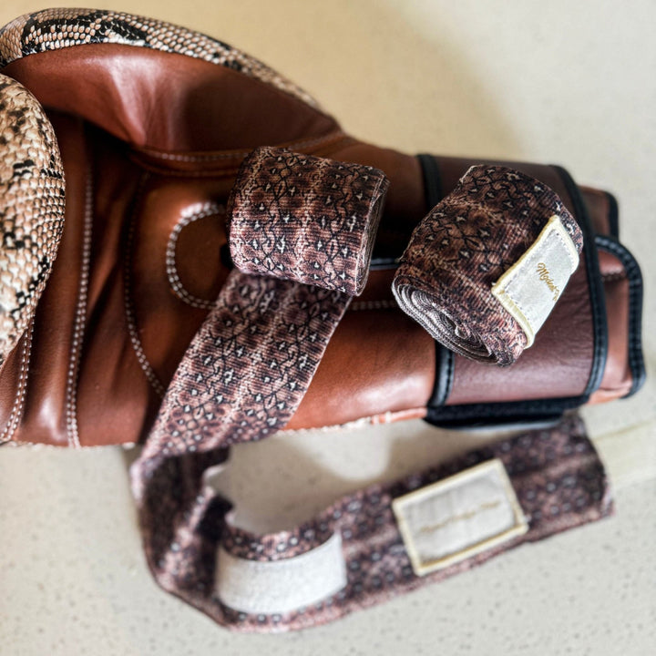 PRO Snake Skin Print Boxing Hand Wraps (2 Pack) - MODEST VINTAGE PLAYER LTD