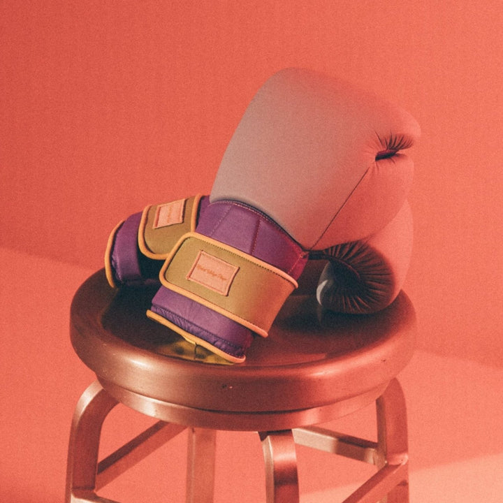 Elite Pastel Leather Boxing Gloves - Blue - MODEST VINTAGE PLAYER LTD