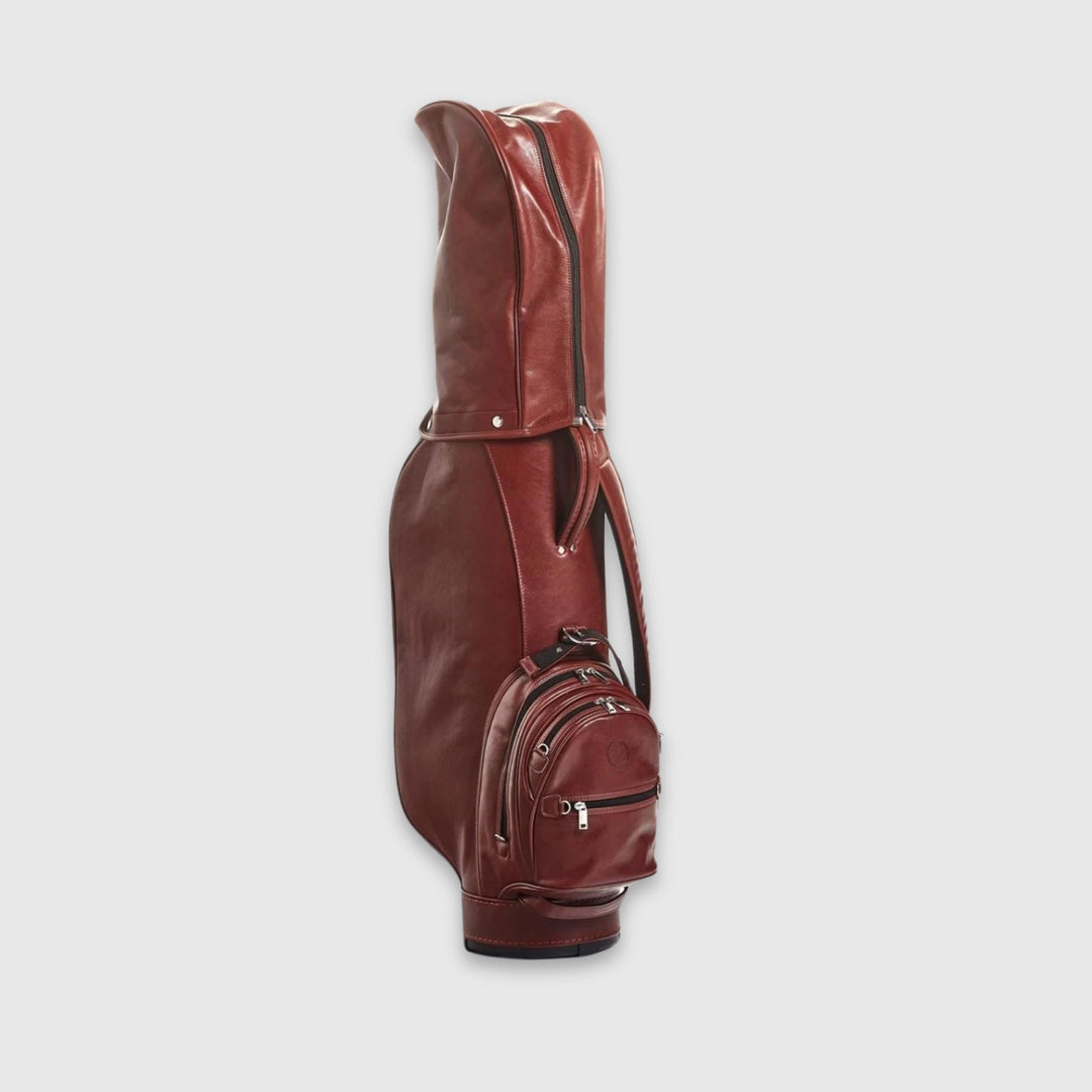 Heritage Brown Leather Golf Bag - Cart - MODEST VINTAGE PLAYER LTD