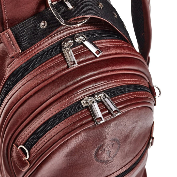 Heritage Brown Leather Golf Bag - Cart - MODEST VINTAGE PLAYER LTD