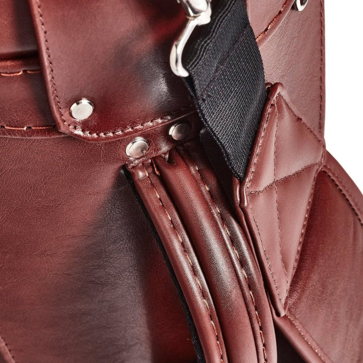 Heritage Brown Leather Golf Bag - Cart - MODEST VINTAGE PLAYER LTD