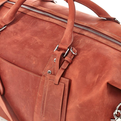 Leather Weekender Bag - Tan - MODEST VINTAGE PLAYER LTD