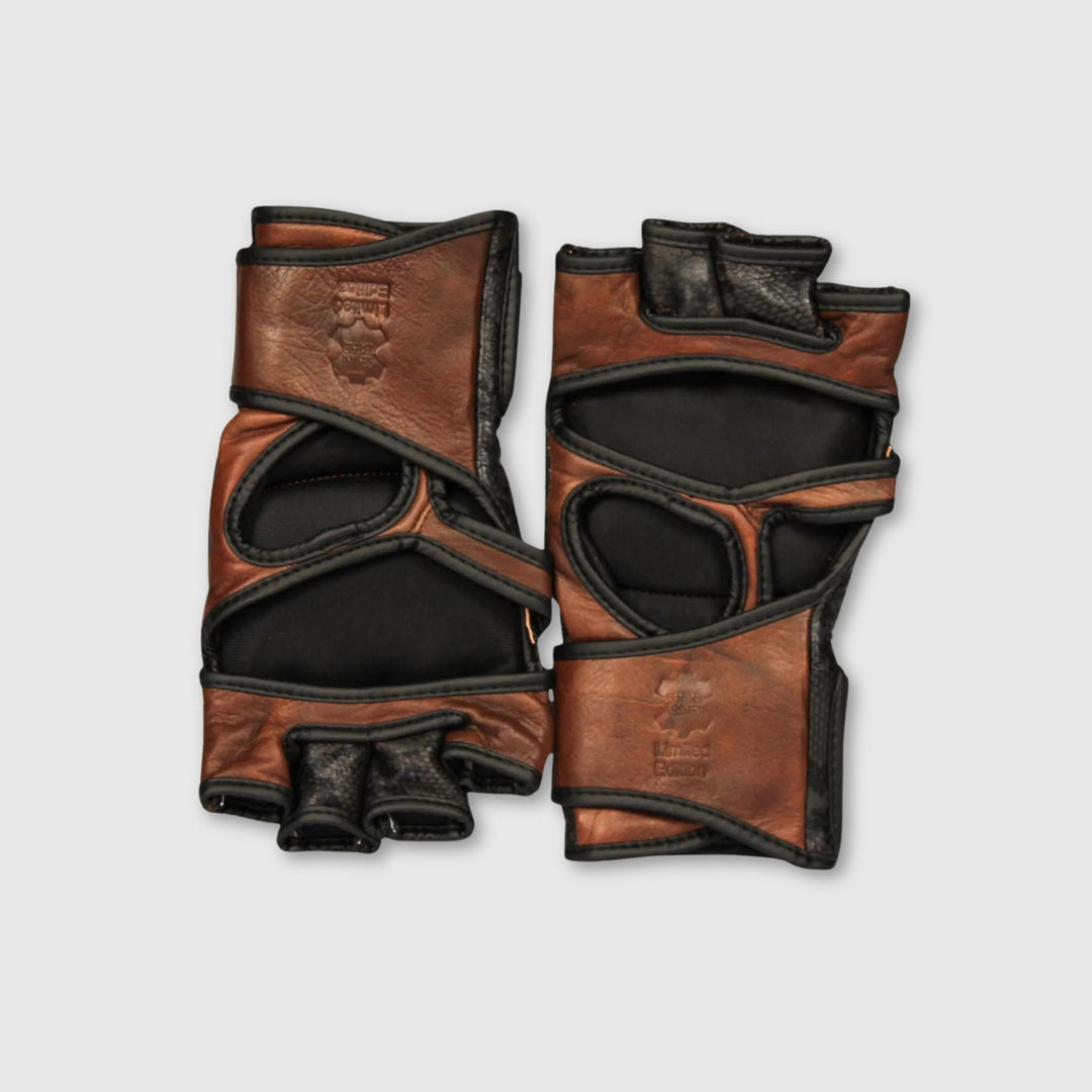 PRO Black Python Leather MMA Gloves (Limited Edition) - MODEST VINTAGE PLAYER LTD