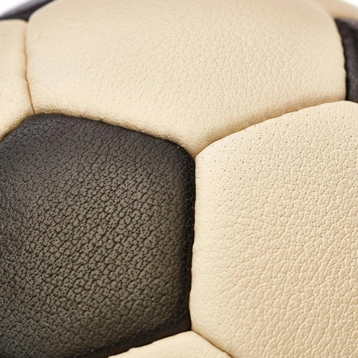 RETRO Cream / Black Leather 32P Soccer ball - MODEST VINTAGE PLAYER LTD