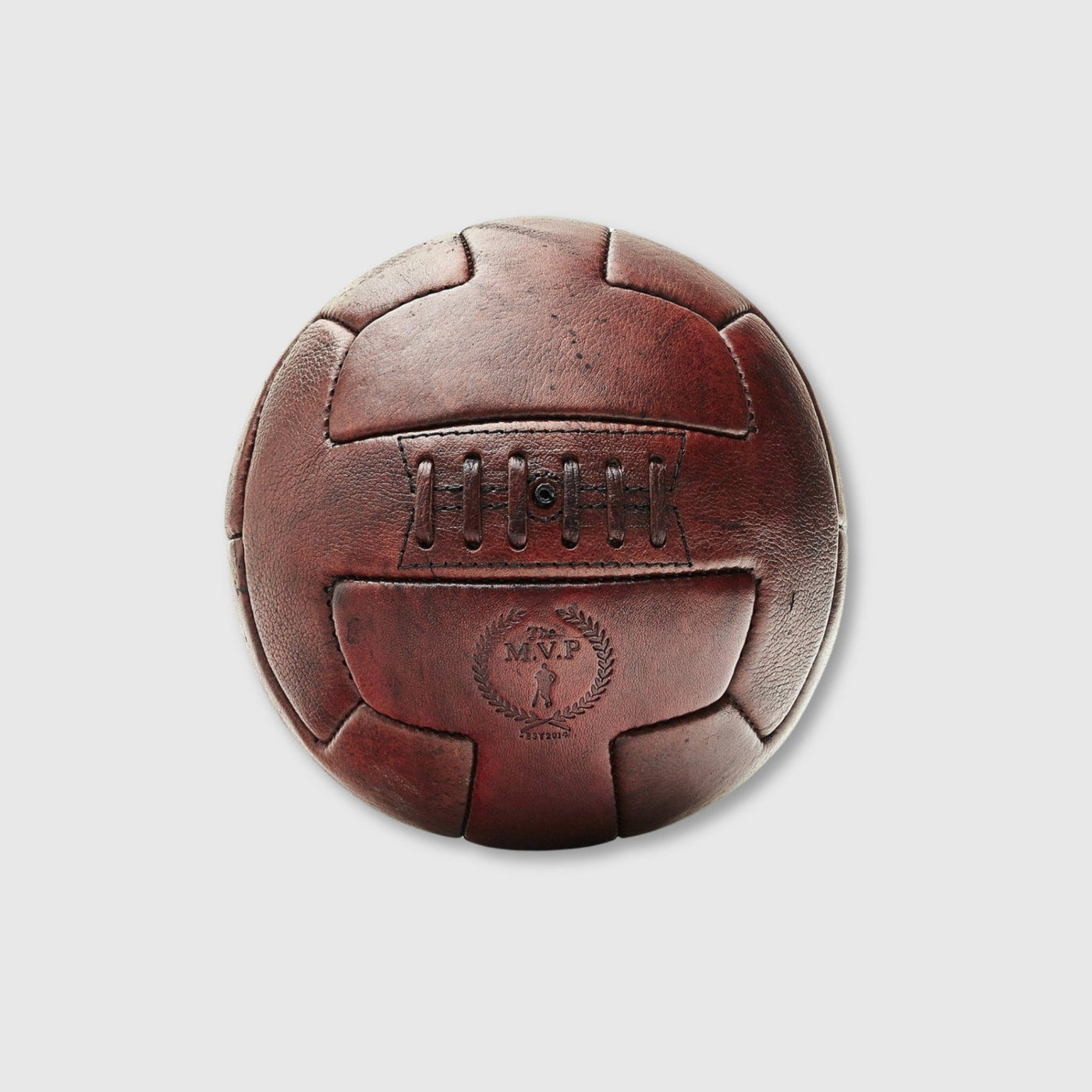 RETRO Heritage Brown Leather T Soccer ball - MODEST VINTAGE PLAYER LTD