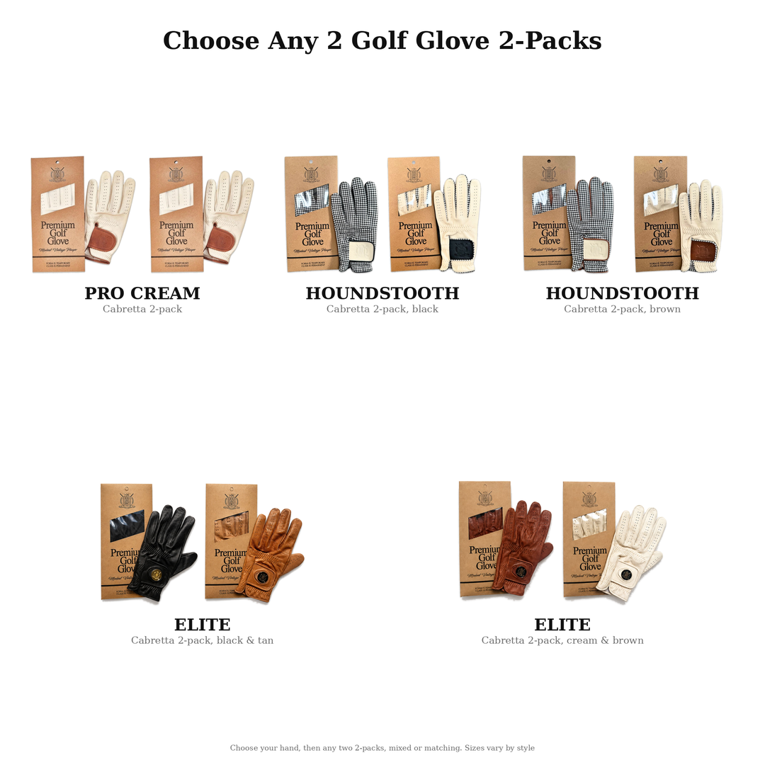 The Glove Drawer — choose your hand, then any two MVP golf glove 2-packs