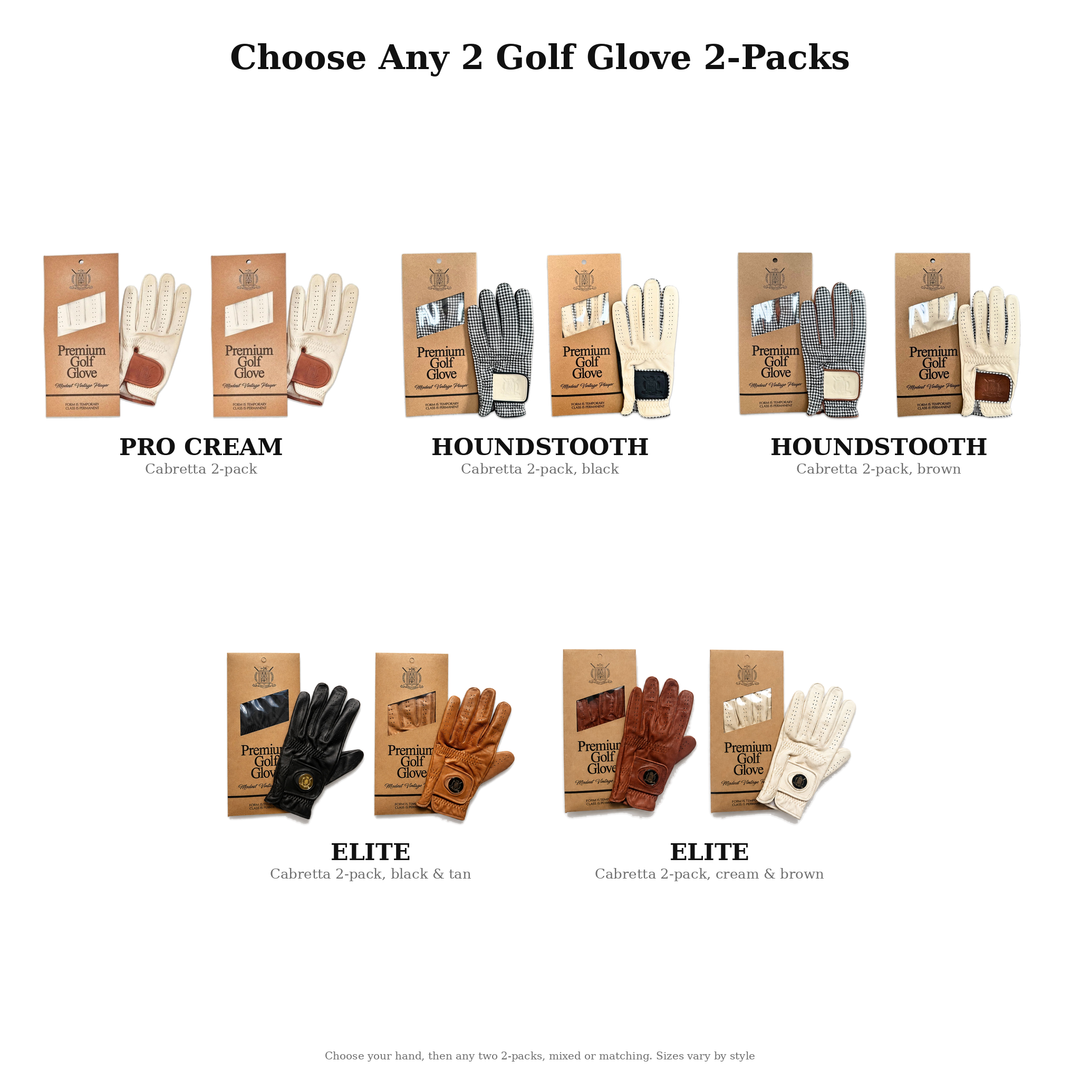 The Glove Drawer — choose your hand, then any two MVP golf glove 2-packs