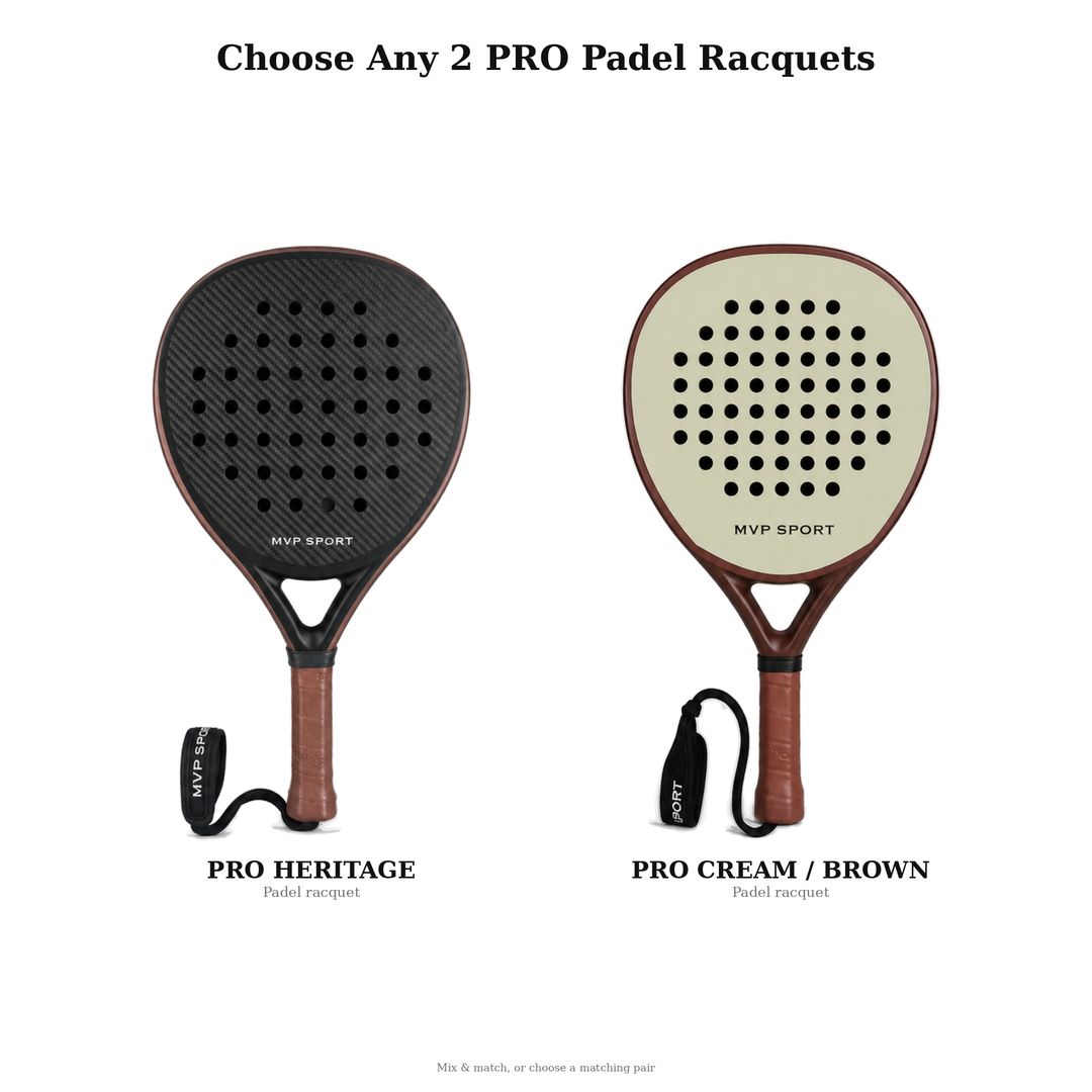 The Padel Pair — choose any two PRO padel racquets