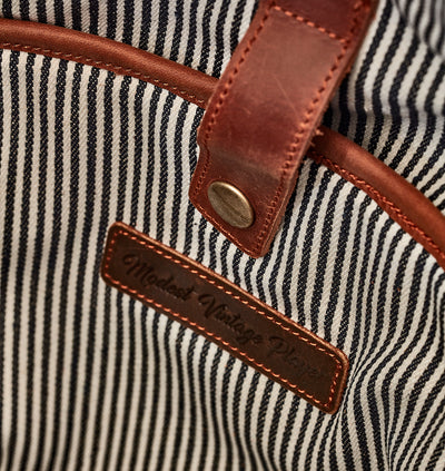 Waxed Canvas / Leather Weekender Bag - Olive