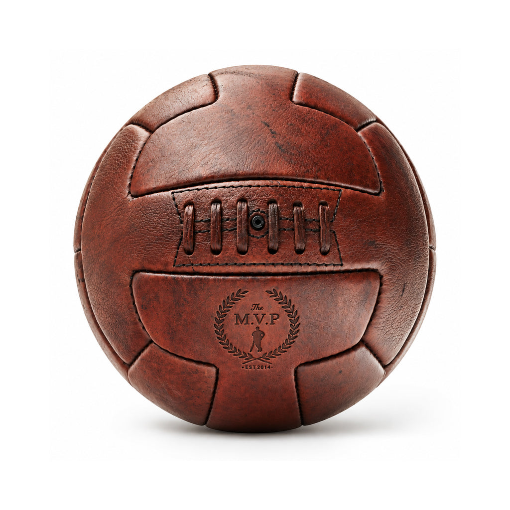 ヘリテージブラウンレザーヴィンテージサッカーボール| MVP – MODEST