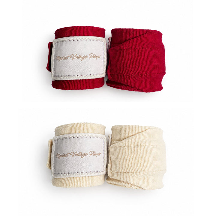 Fighter Capsule cream and red hand wraps