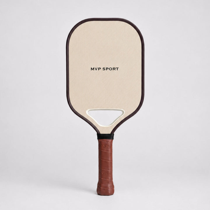 PRO Cream / Brown Pickleball Racquet, one of the choices in The Pickleball Pair