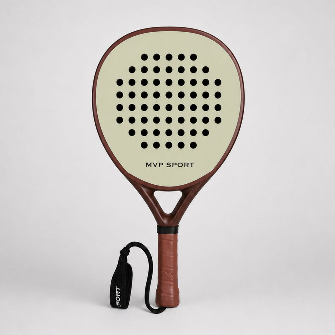 PRO Cream / Brown Padel Racquet, one of the choices in The Padel Pair