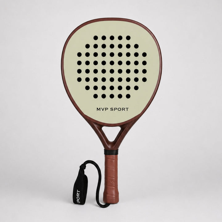 PRO Cream / Brown Padel Racquet, one of the choices in The Padel Pair