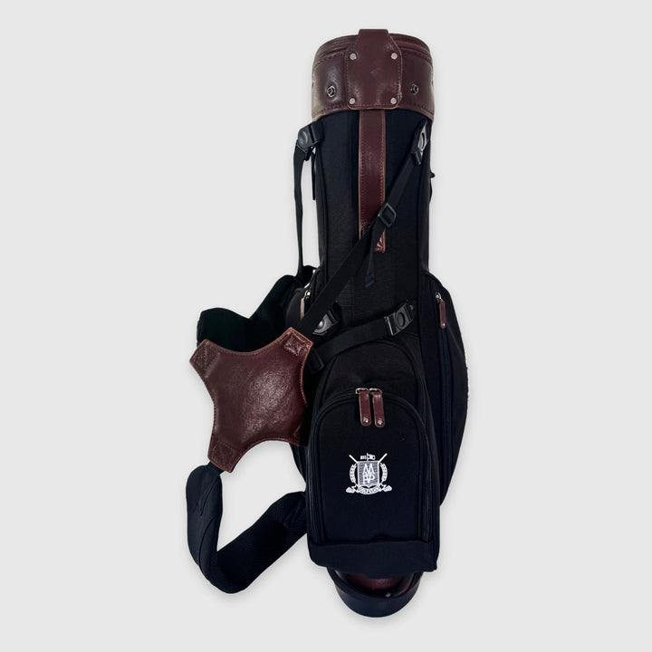 Black Canvas / Leather Golf Bag - Stand - MODEST VINTAGE PLAYER LTD
