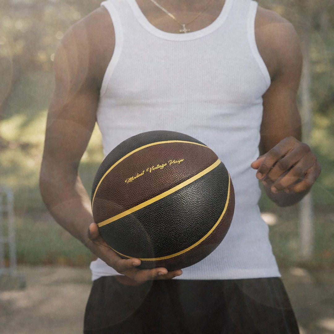 Brown / Black Leather Basketball - MODEST VINTAGE PLAYER LTD