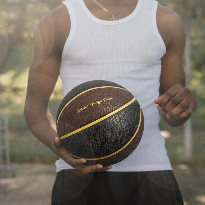 Brown / Black Leather Basketball - MODEST VINTAGE PLAYER LTD