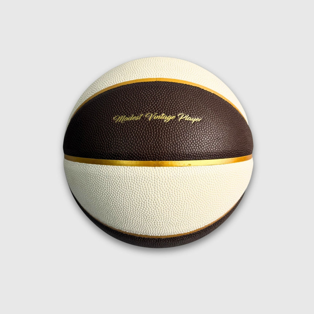 Cream / Brown Leather Basketball, one of the choices in The Leather Ball Pair
