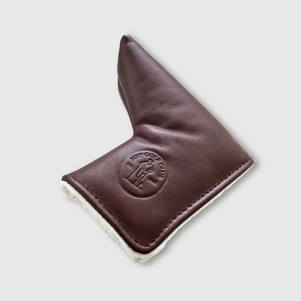 Leather Golf Putter Cover (Blade) - Brown - MODEST VINTAGE PLAYER LTD