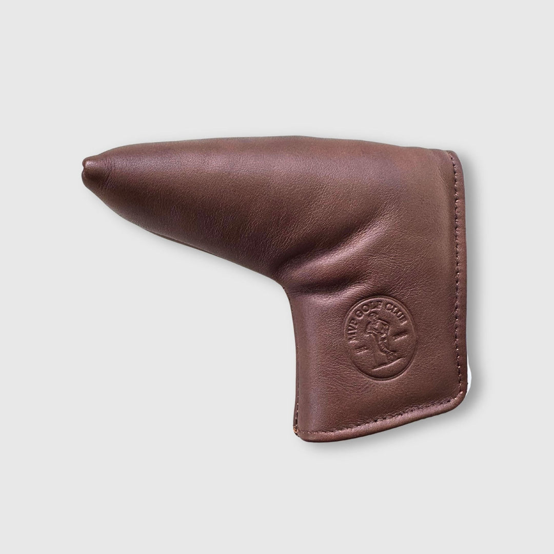 Leather Golf Putter Cover (Blade) - Brown - MODEST VINTAGE PLAYER LTD