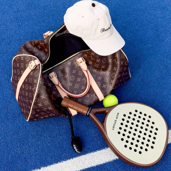 PRO Cream / Brown Padel Racquet - MODEST VINTAGE PLAYER LTD