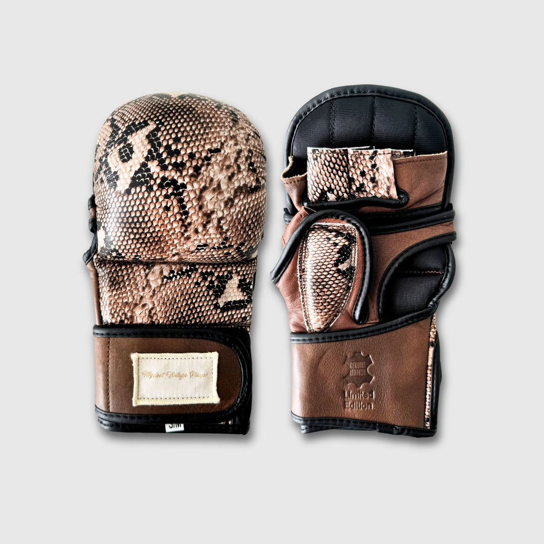 PRO Snake Print Leather Hybrid MMA Gloves, one of the choices