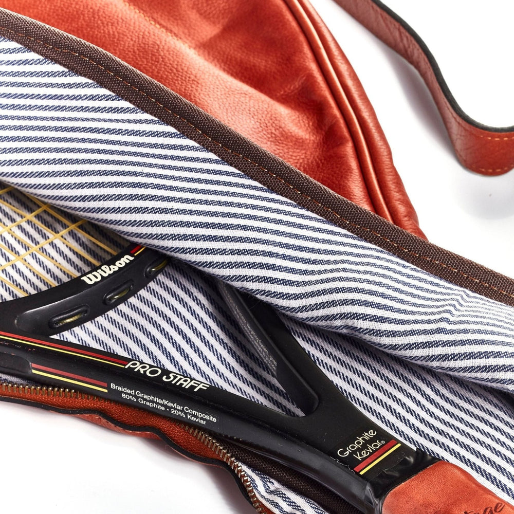 RETRO Heritage Leather Tennis Bag - MODEST VINTAGE PLAYER LTD