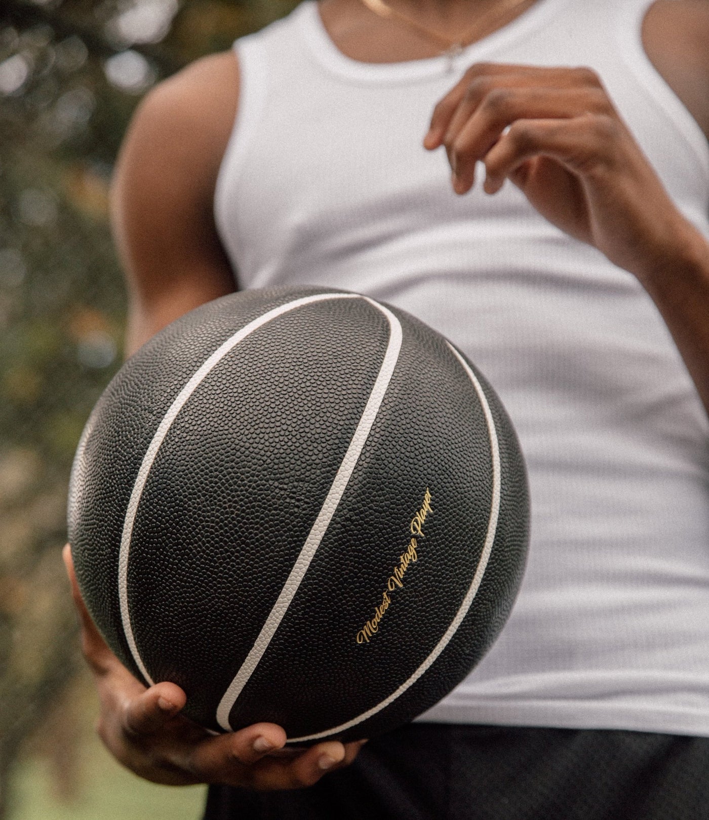 Black Leather Basketball - MODEST VINTAGE PLAYER LTD