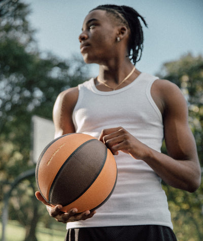 Brown / Orange Leather Basketball - MODEST VINTAGE PLAYER LTD