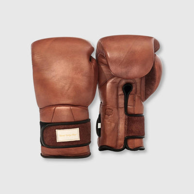 Elite Heritage Brown Leather Boxing Gloves (Strap Up) - MODEST VINTAGE PLAYER LTD