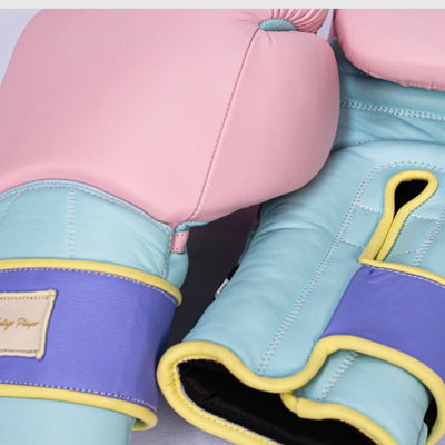 Elite Pastel Leather Boxing Gloves - Pink - MODEST VINTAGE PLAYER LTD