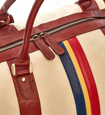 FC Barcelona Canvas / Leather Weekender Bag - MODEST VINTAGE PLAYER LTD