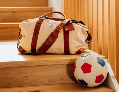 FC Barcelona Canvas / Leather Weekender Bag - MODEST VINTAGE PLAYER LTD