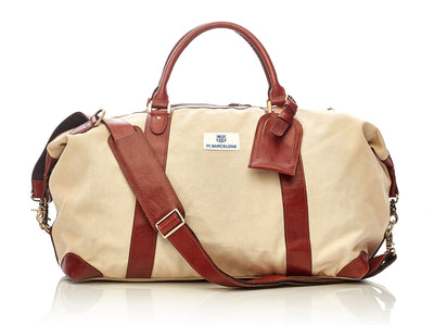 FC Barcelona Canvas / Leather Weekender Bag - MODEST VINTAGE PLAYER LTD