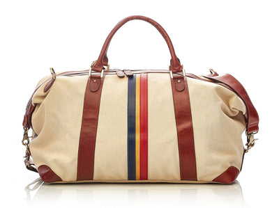 FC Barcelona Canvas / Leather Weekender Bag - MODEST VINTAGE PLAYER LTD
