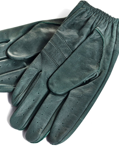 Forest Green Leather Driving Gloves - MODEST VINTAGE PLAYER LTD