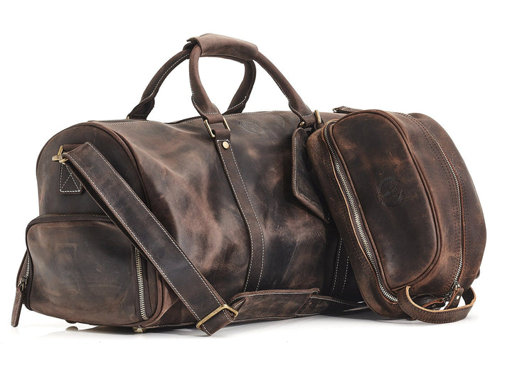 Heritage Brown Leather Dopp Bag