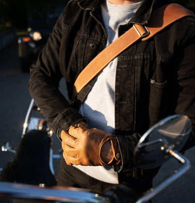 Heritage Brown Leather Driving Gloves - MODEST VINTAGE PLAYER LTD