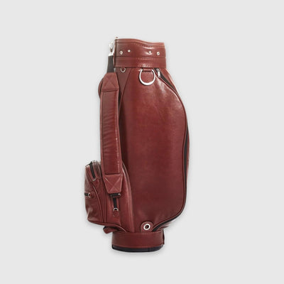 Heritage Brown Leather Golf Bag - Cart - MODEST VINTAGE PLAYER LTD
