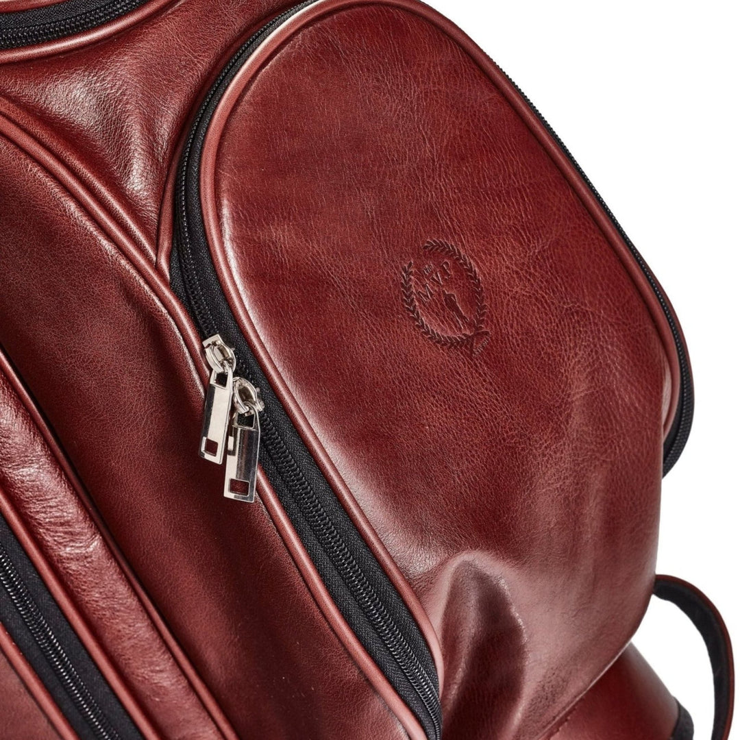 Heritage Brown Leather Golf Bag - Stand - MODEST VINTAGE PLAYER LTD