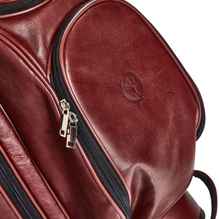 Heritage Brown Leather Golf Bag - Stand - MODEST VINTAGE PLAYER LTD