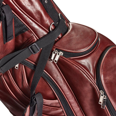 Heritage Brown Leather Golf Bag - Stand - MODEST VINTAGE PLAYER LTD