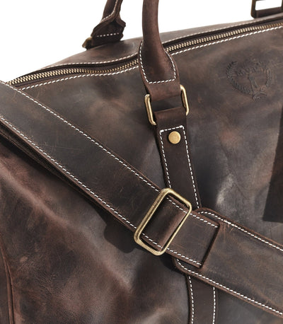 Heritage Brown Leather Sports Duffel Bag - MODEST VINTAGE PLAYER LTD