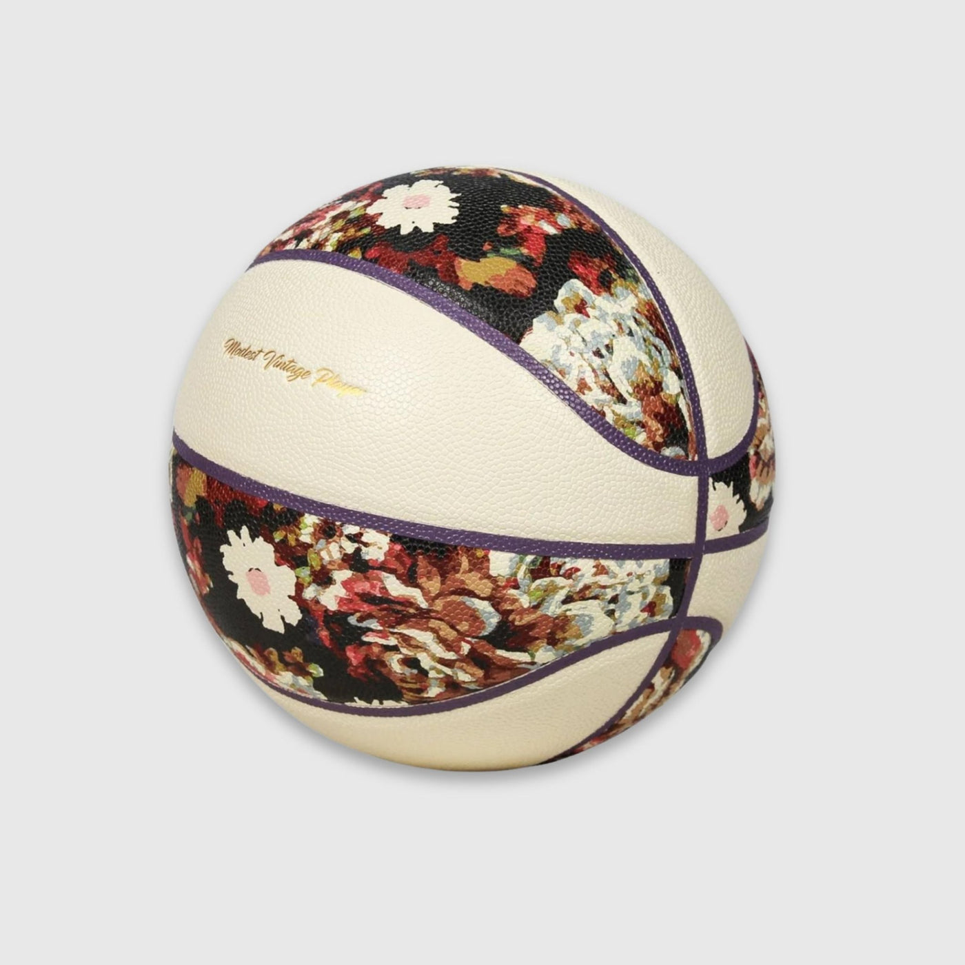Leather Basketball - Floral - MODEST VINTAGE PLAYER LTD