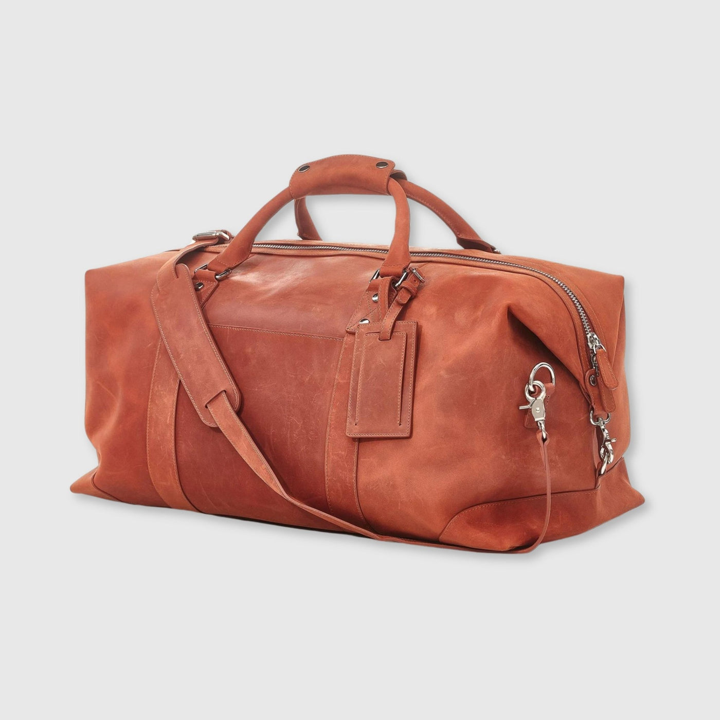 Leather Weekender Bag - Tan - MODEST VINTAGE PLAYER LTD