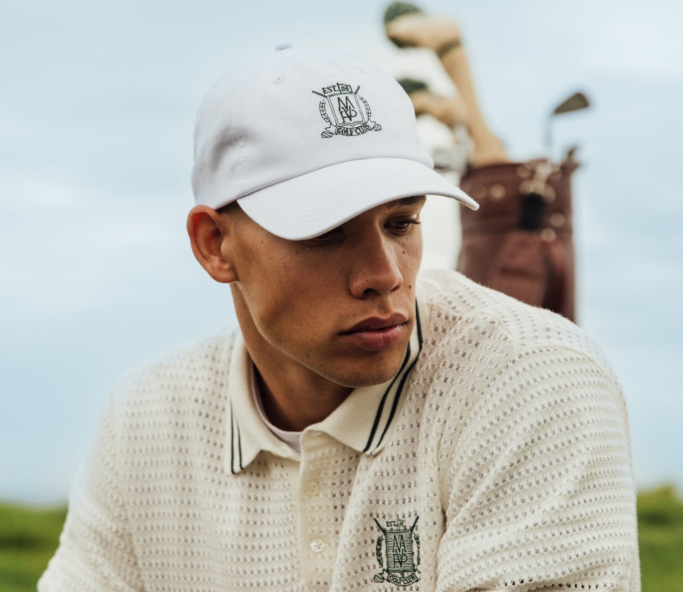MVP Golf Club Dad Cap - White - MODEST VINTAGE PLAYER LTD