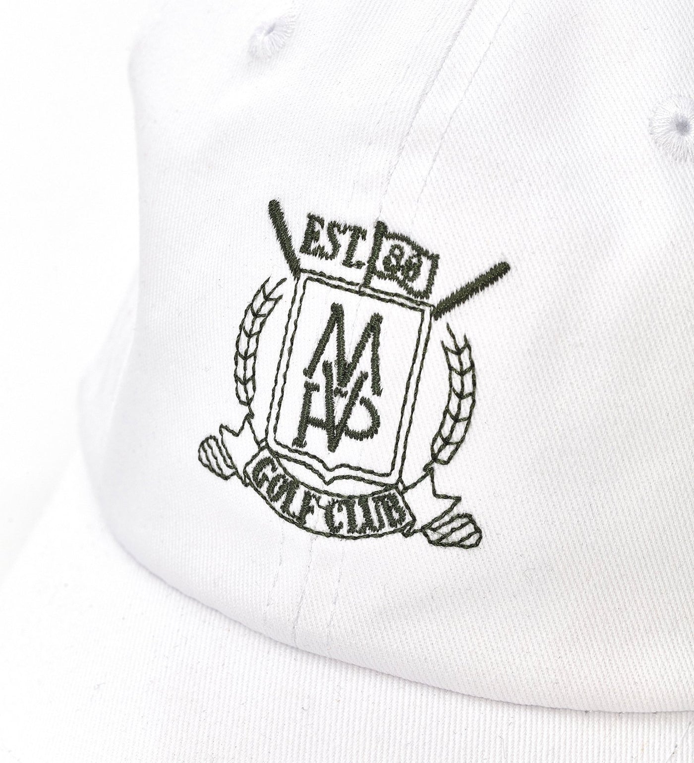 MVP Golf Club Dad Cap - White - MODEST VINTAGE PLAYER LTD