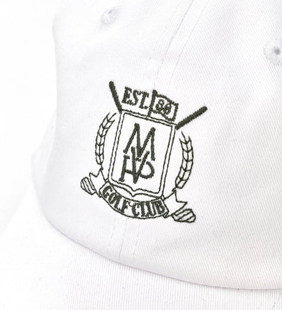 MVP Golf Club Dad Cap - White - MODEST VINTAGE PLAYER LTD